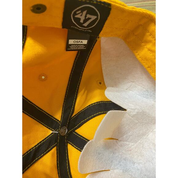 Michigan U of M College Baseball Hat OSFM Adjustable Maize Blue NEW License Cap - Picture 3 of 11